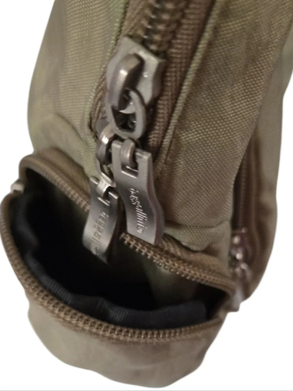 Baggallini Canvas Khaki Backpack with Black Trim